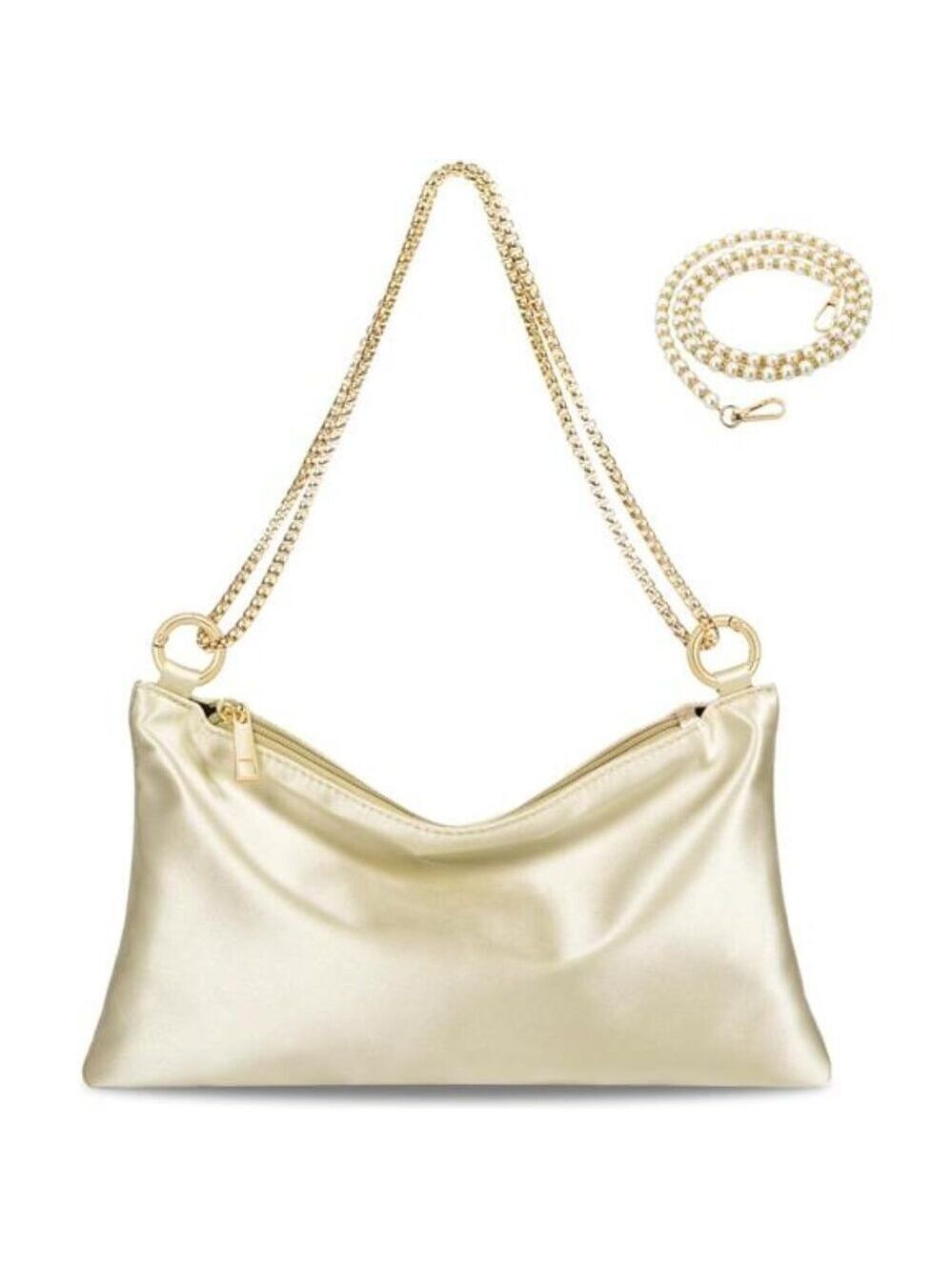 Satin Evening Clutch Purse Wedding Prom Cocktail Party Shoulder Bag for Women